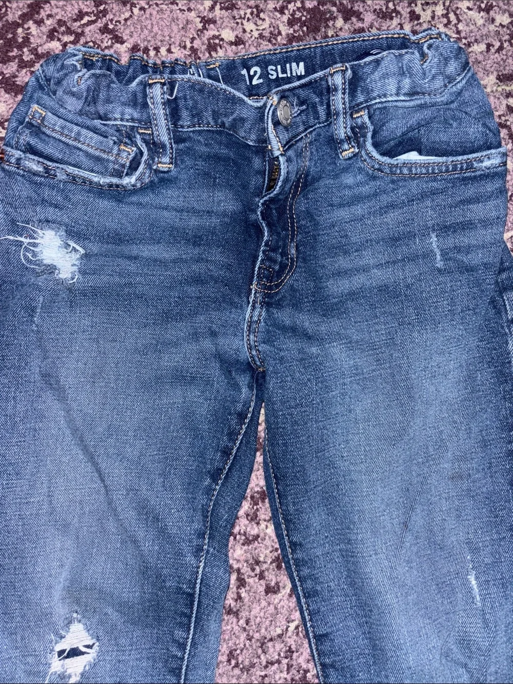 Slim Fit Distressed boys Jeans - Dark Blue